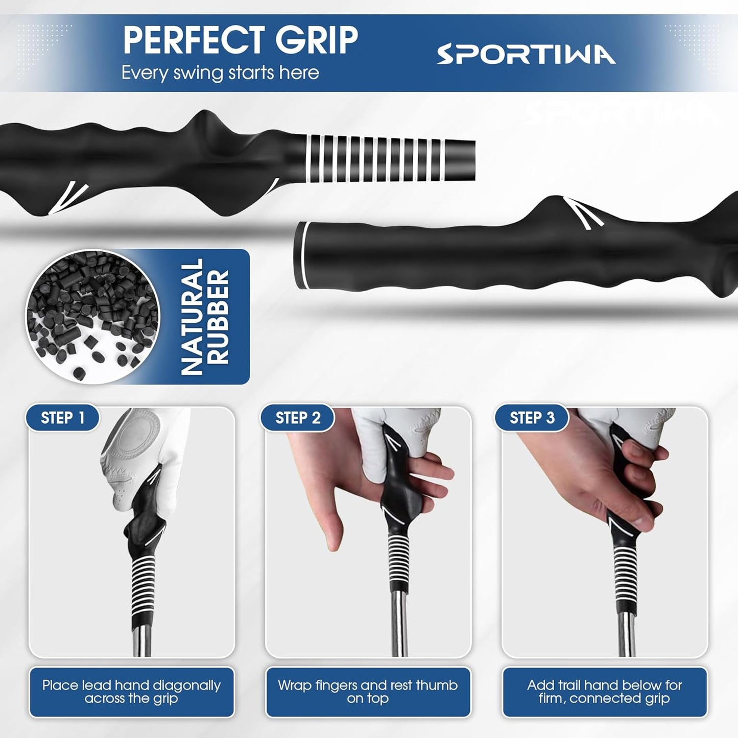 SPORTIWA 1Pcs Golf Grip Trainer Right Hand